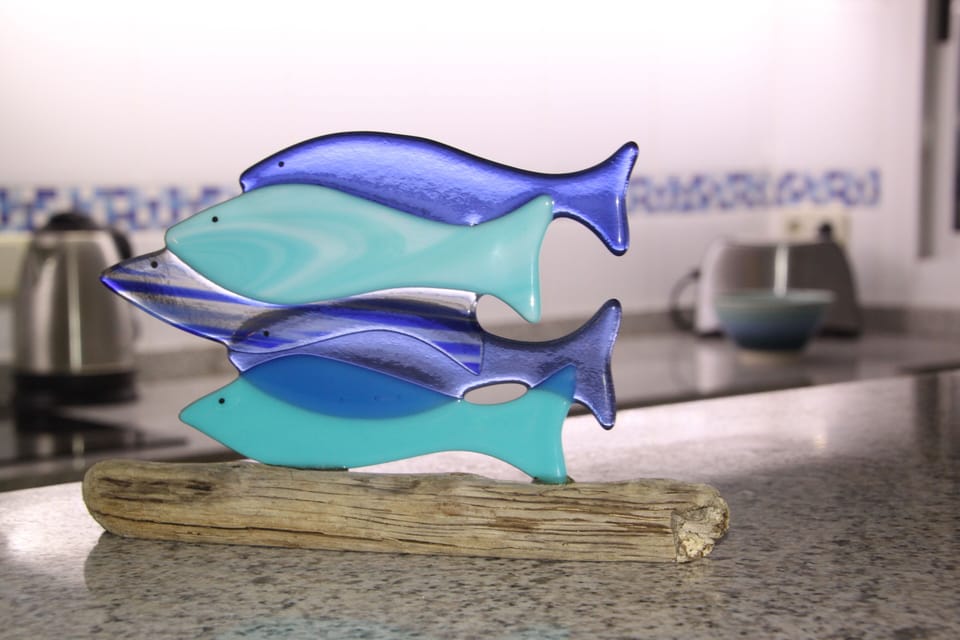 Glass is used throughout our apartment.