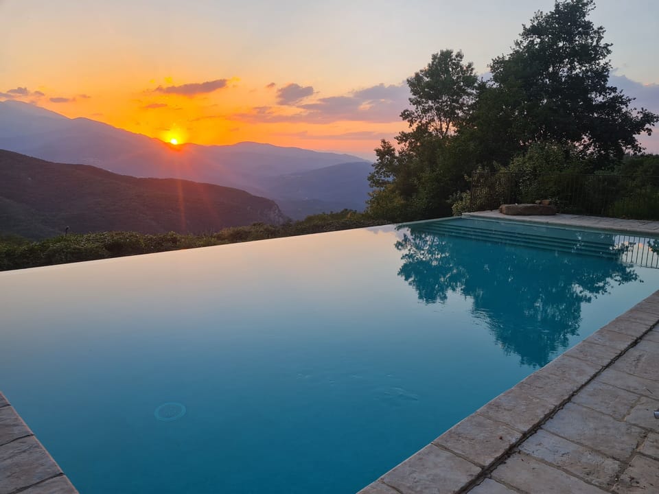 Sunset will compel you to spend the evenings by the pool 