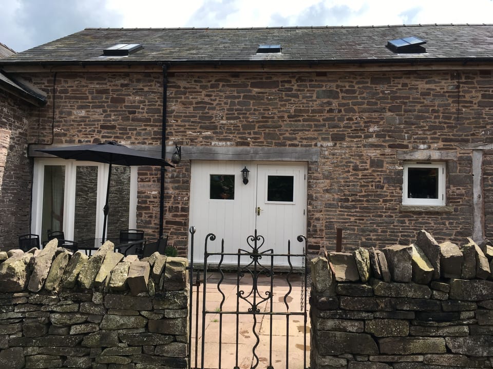 The patio is perfect for alfresco dining