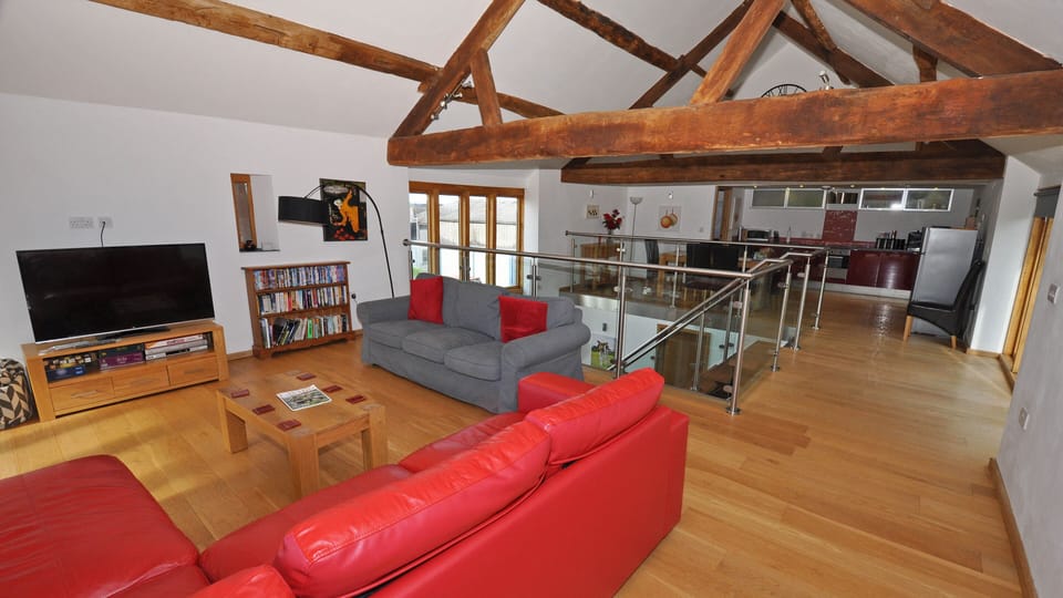 The open-plan kitchen dining living area, ideal for sociable get-togethers