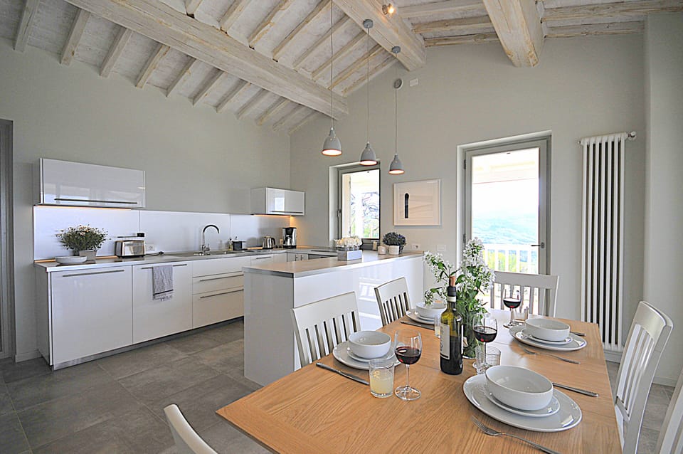Enjoy the light, airy, well-equipped kitchen