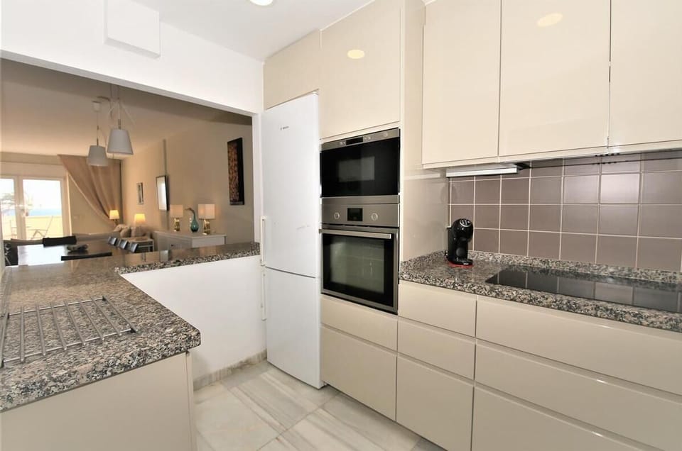 Modern kitchen is fully fitted with all the appliances