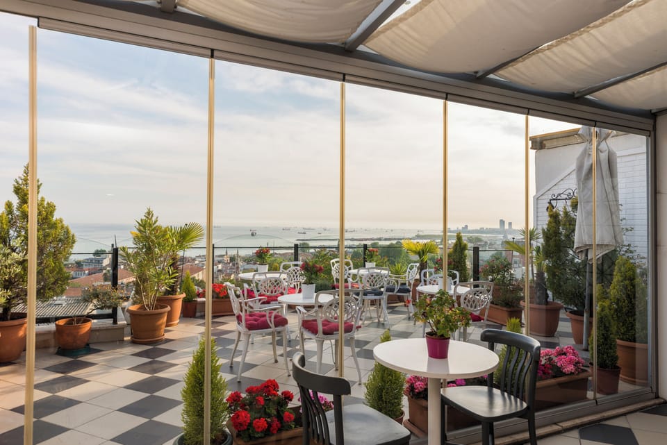 common terrace on the rooftop