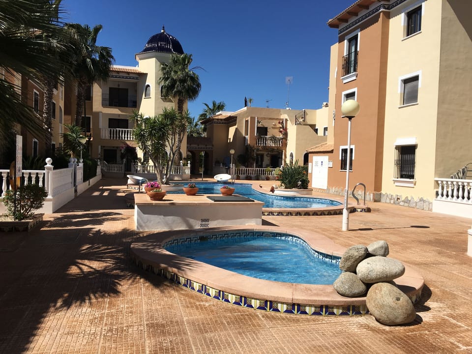 Children's pool and adult pool always plenty of space for swimming.