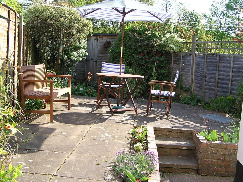 Back garden, south facing hot spot.