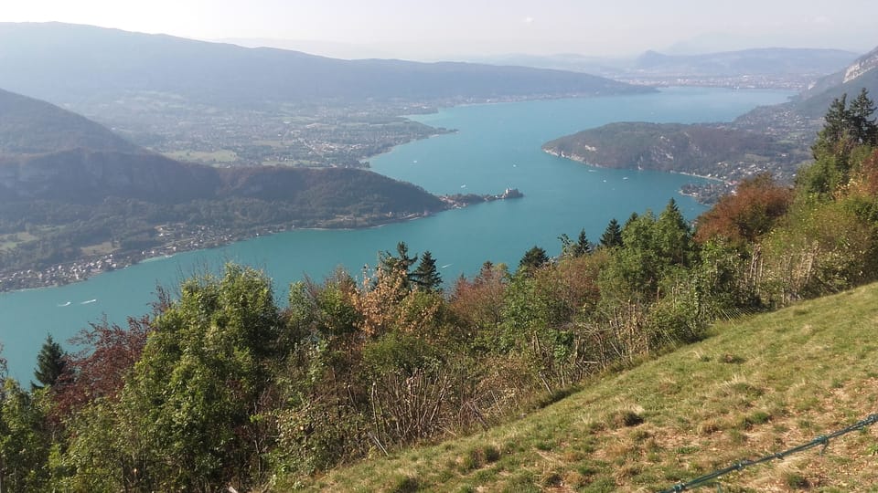 Stunning view of Annecy Lake from Col du Forclaz
