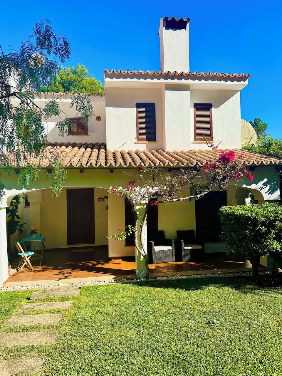 Front View of Can Botana 11.. with the front covered terrace