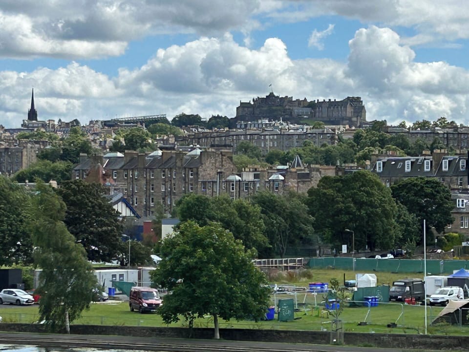 View of Edinburgh Castle from Inverleith Park