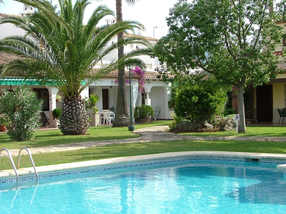 View to property across pool