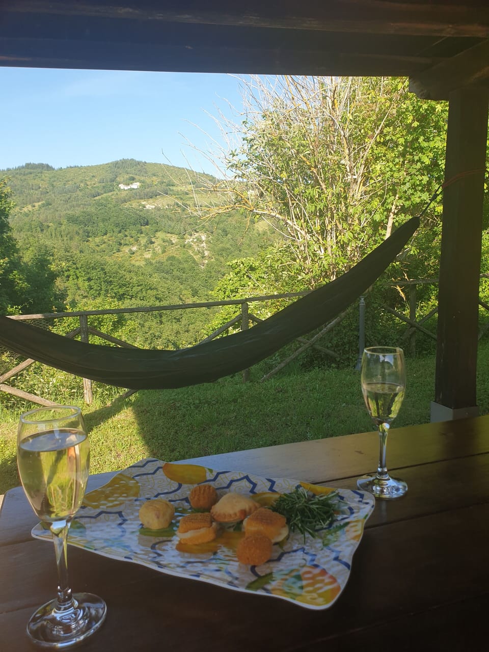 Drinks under the loggia