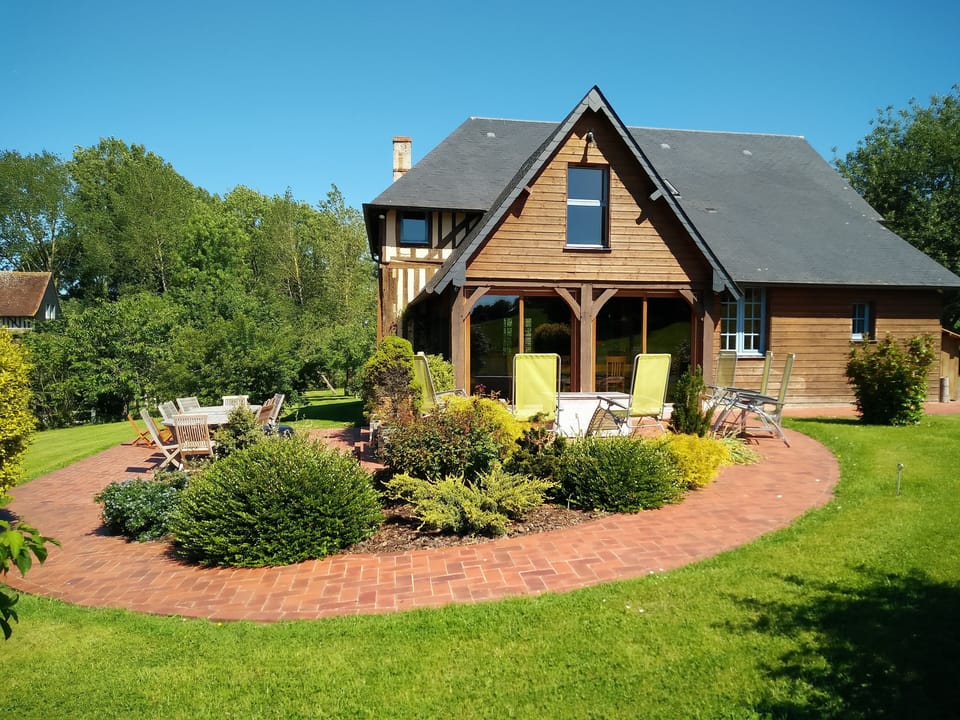 The Laiterie's south side with its
 two terrasses