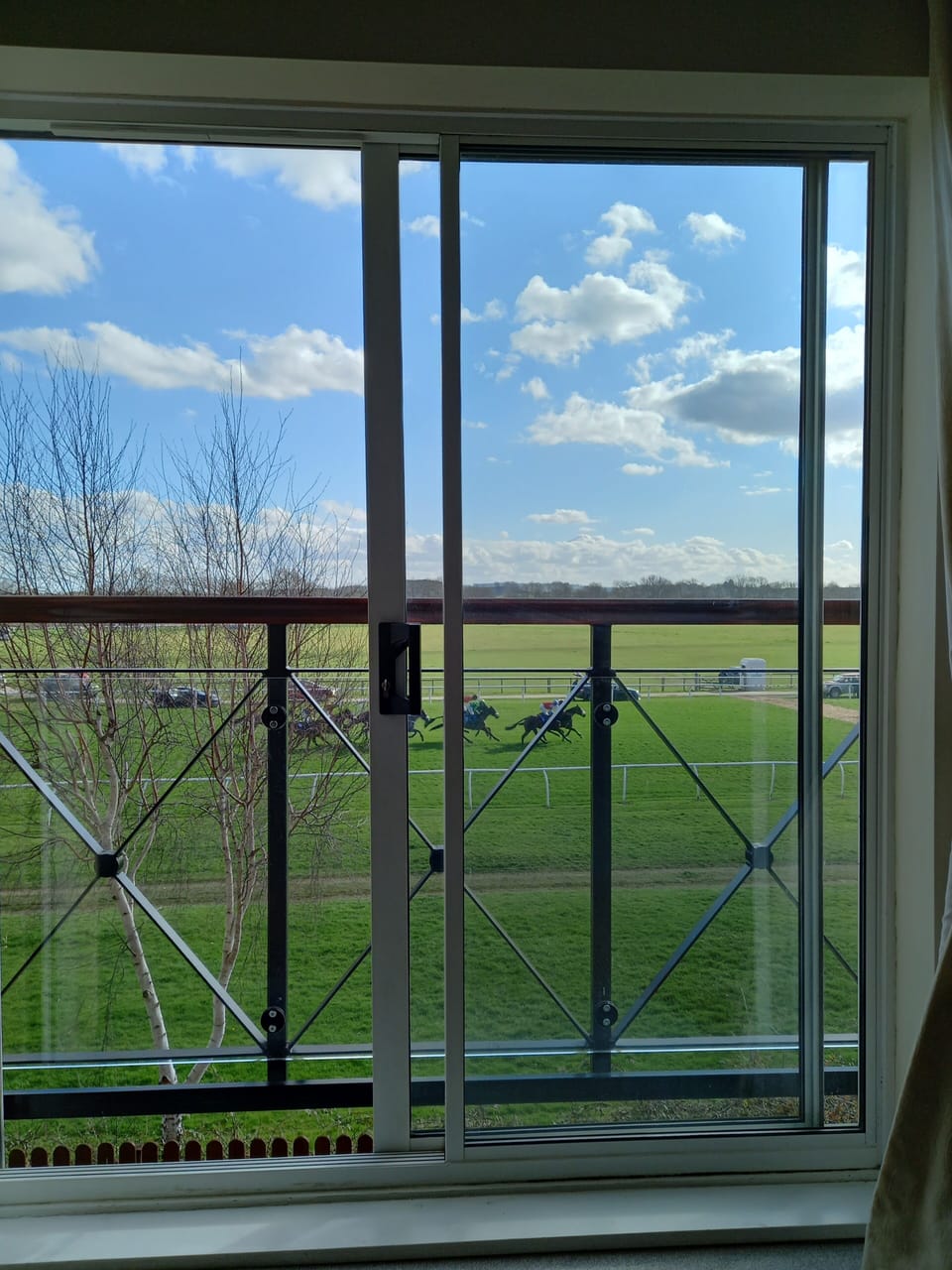 The Race Course view from the Living Room. a beautiful unobstructed view