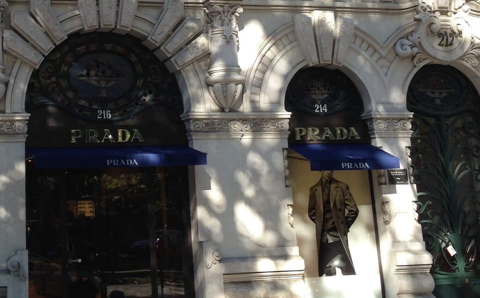 Elegant neighborhood with the most  well known brands