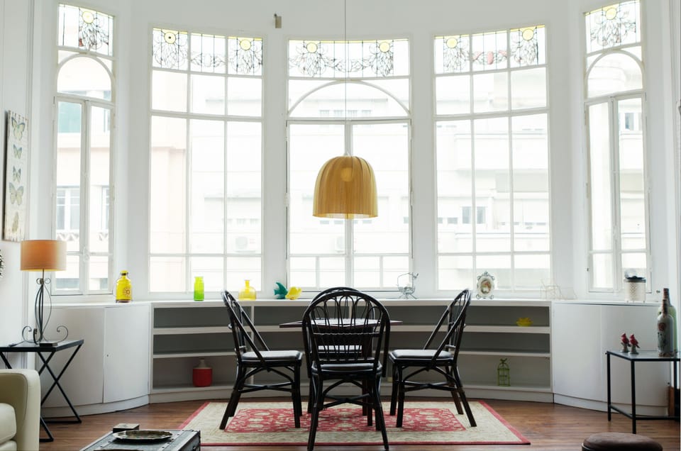 Glamorous and sunny living room