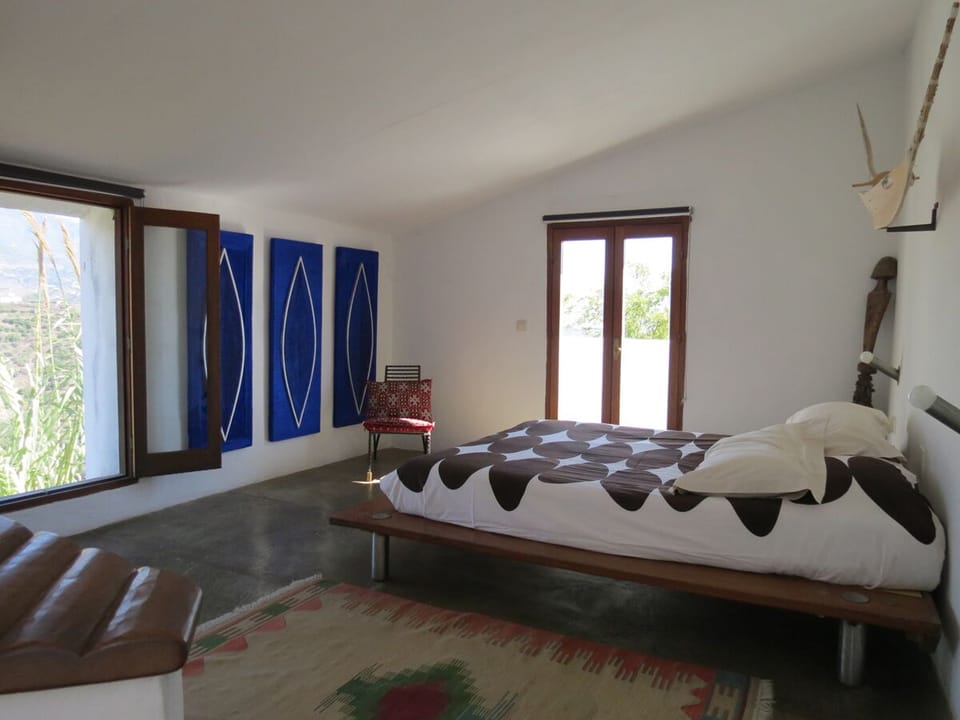 Bedroom with mountain view.