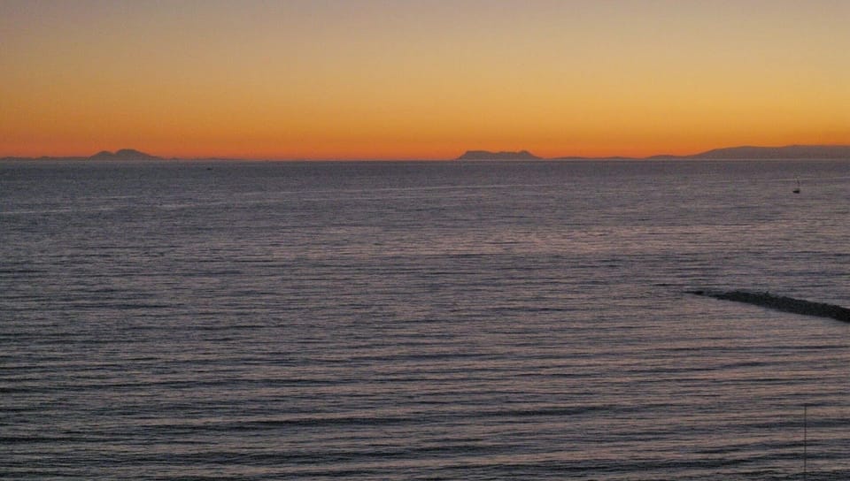 North Africa on the left and Gibraltar in the middle