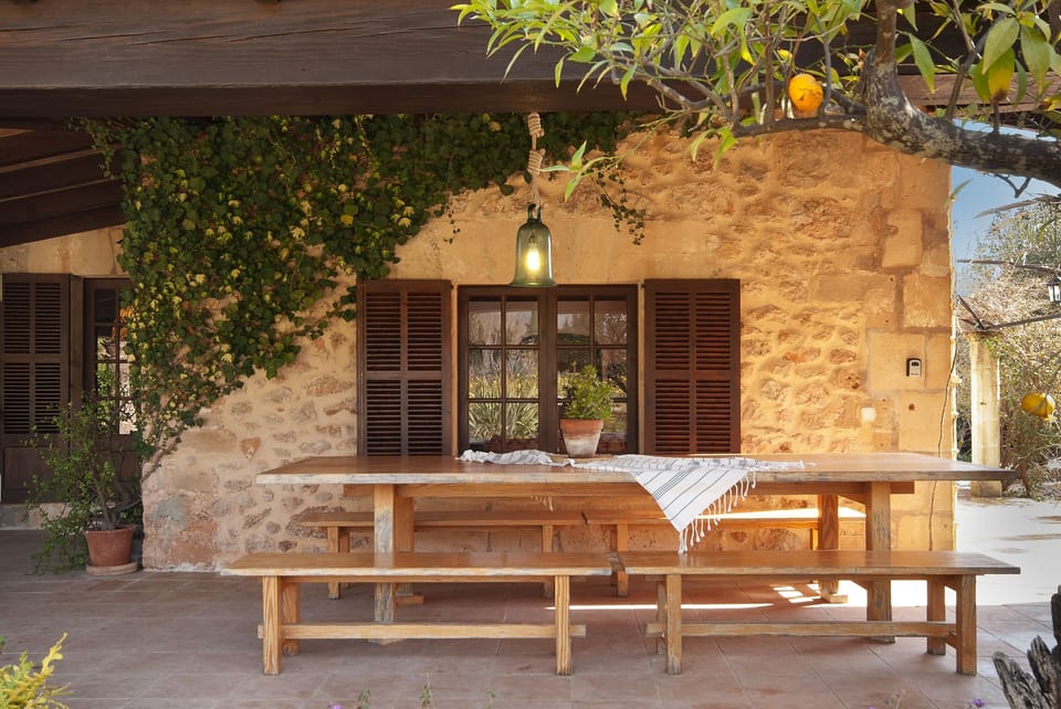 Lots of covered terrace