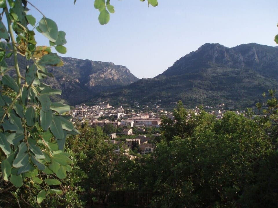 View from the villa
 south across the Tramuntana mountains