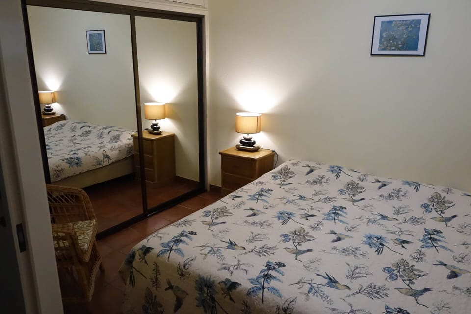 Second bedroom with 2 single beds which can be converted to a double bed