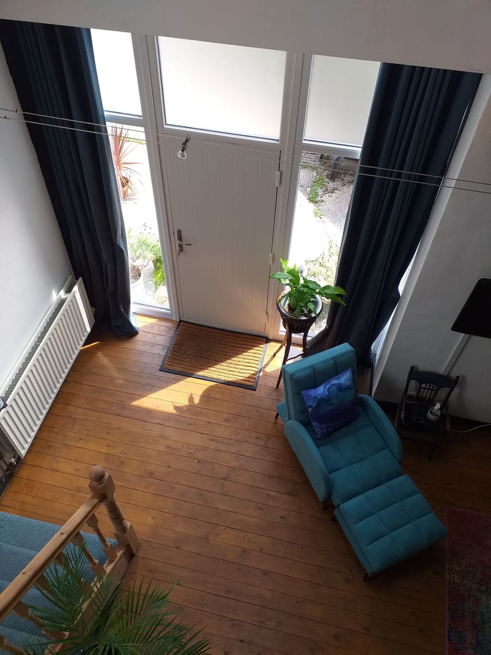 Upstairs looking down to main entrance.