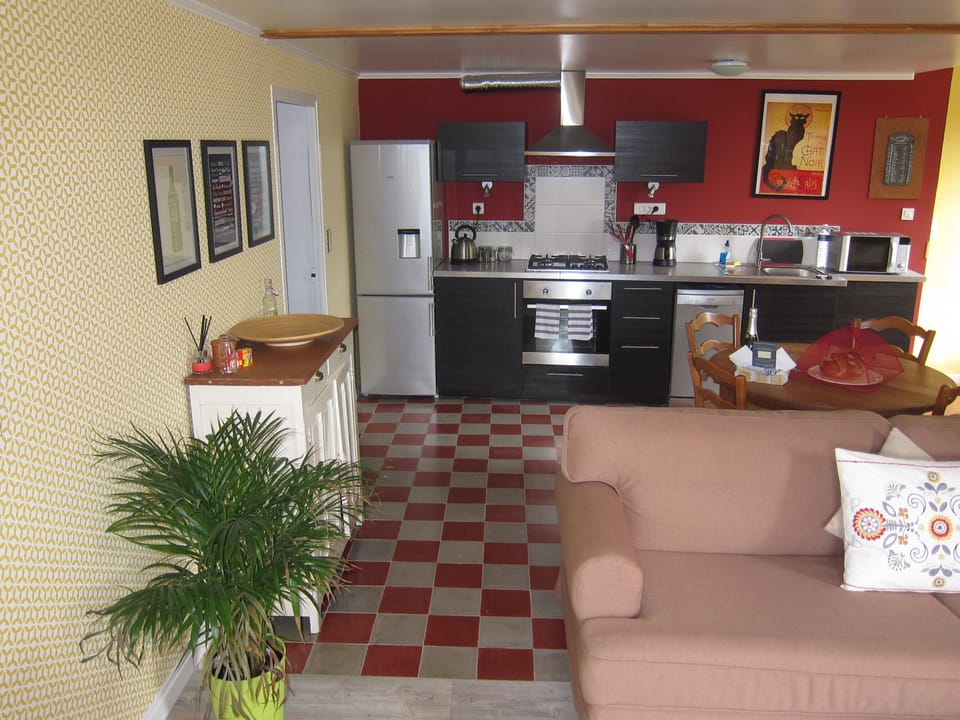 Spacious kitchen/dining/ living area