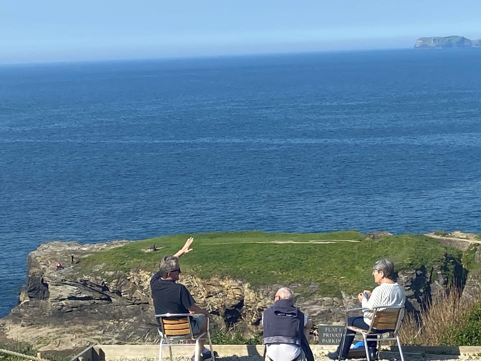 This is where we sit directly outside our building 😀