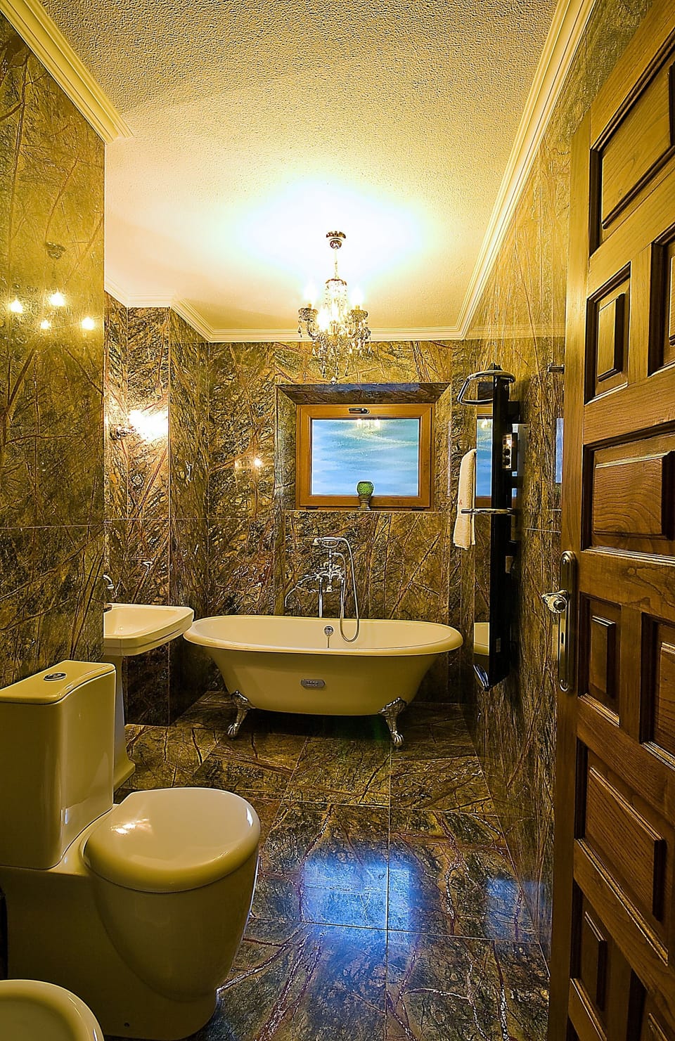 luxury marble en-suite bath off french room