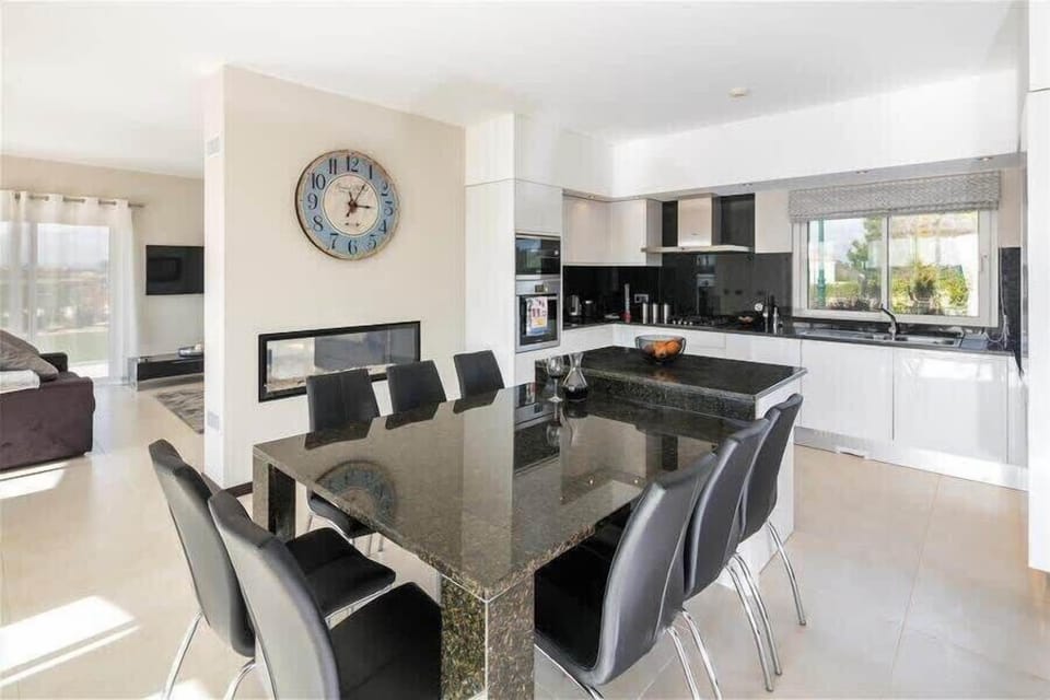 Open plan kitchen dining and lounge