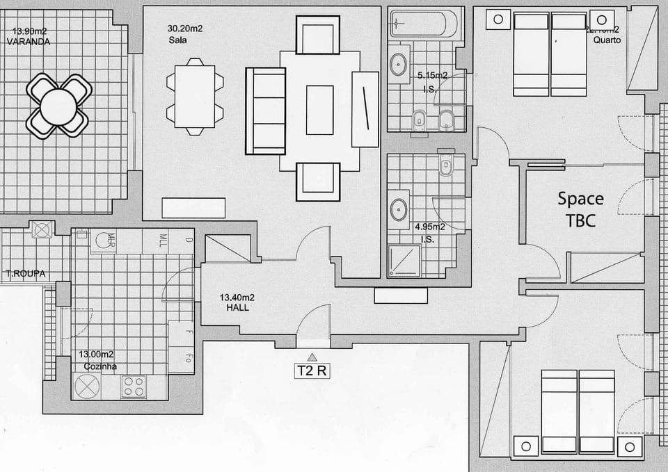 A plan of the apartment