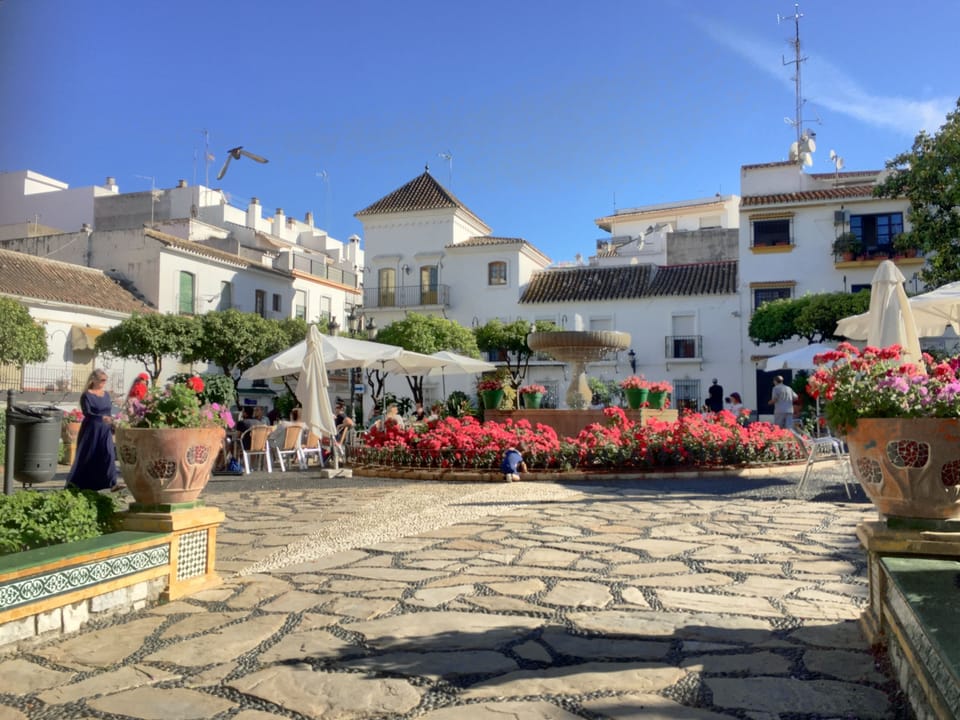 Plaza del Flores - an attractive square in Estepona town - enjoy a drink or meal