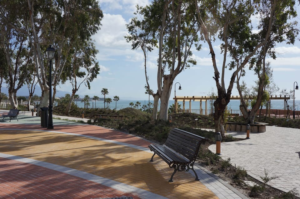 Beautifully landscaped area around El Faro lighthouse with panoramic views

