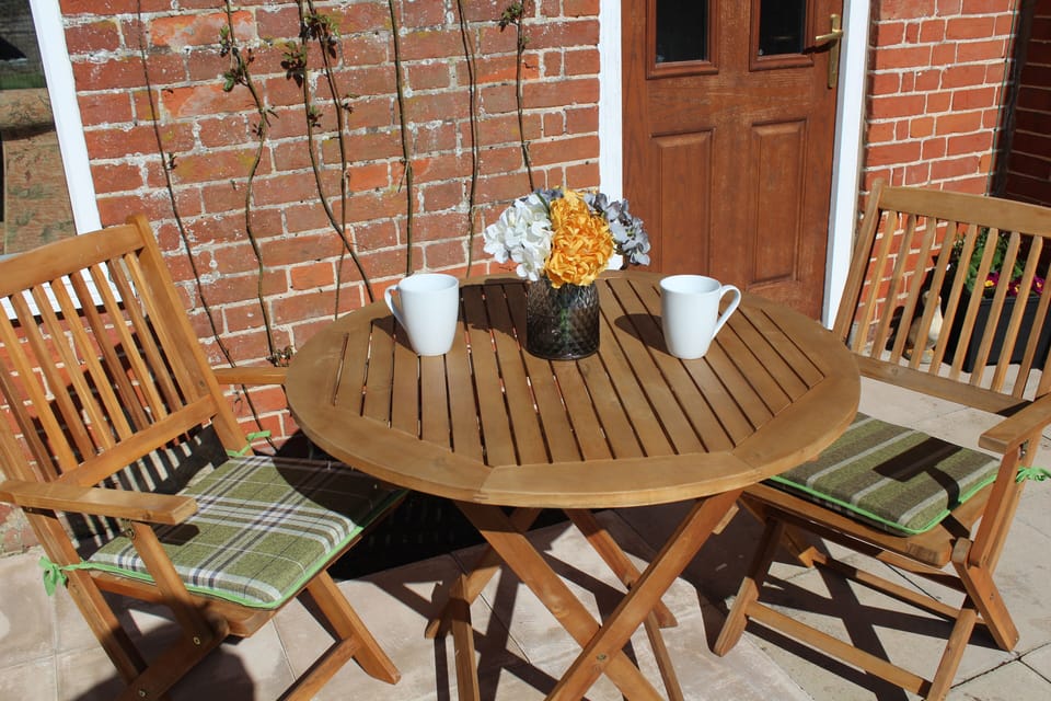 Relaxing with a cuppa
