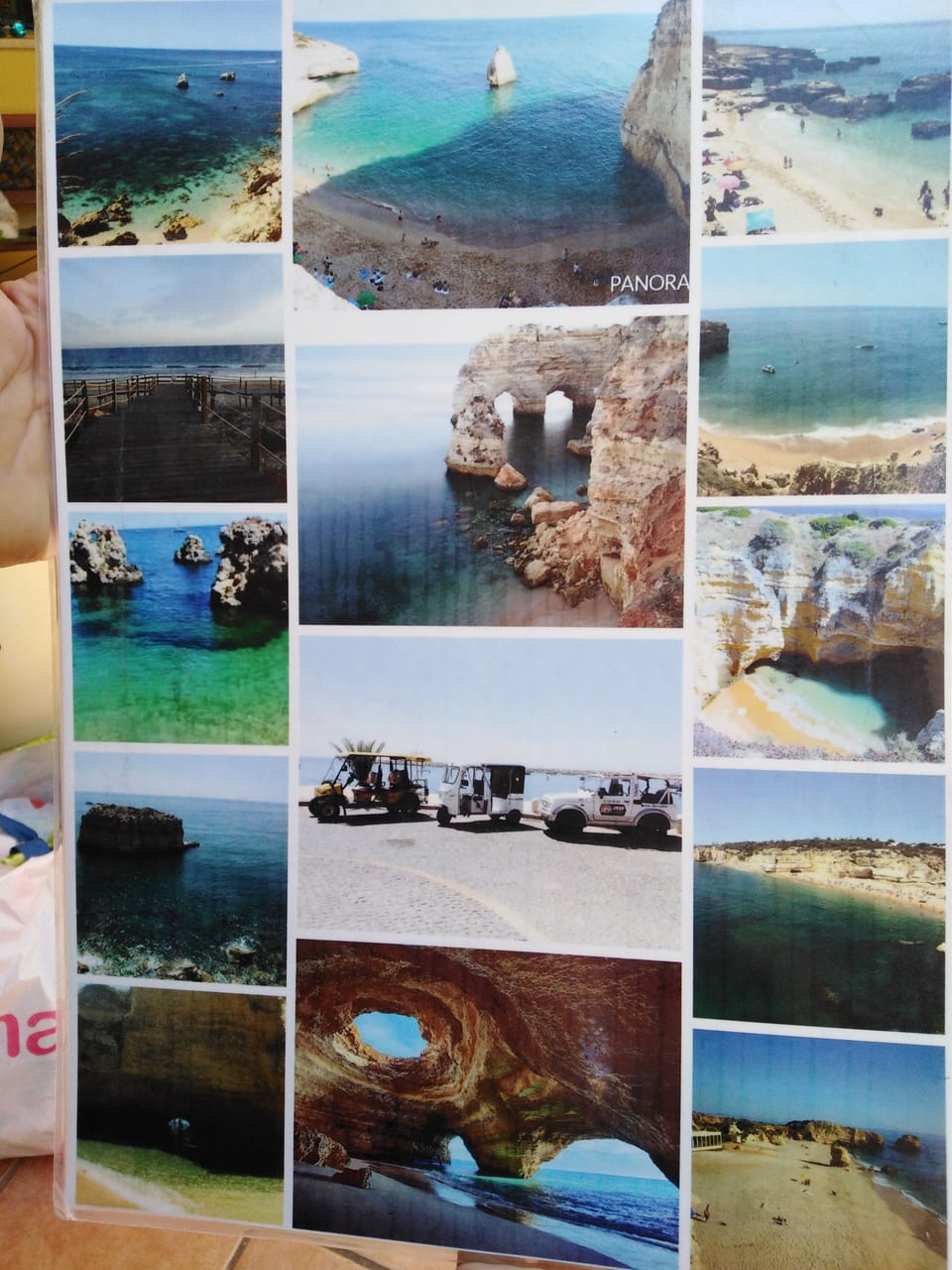 Vista de praias no Algarve