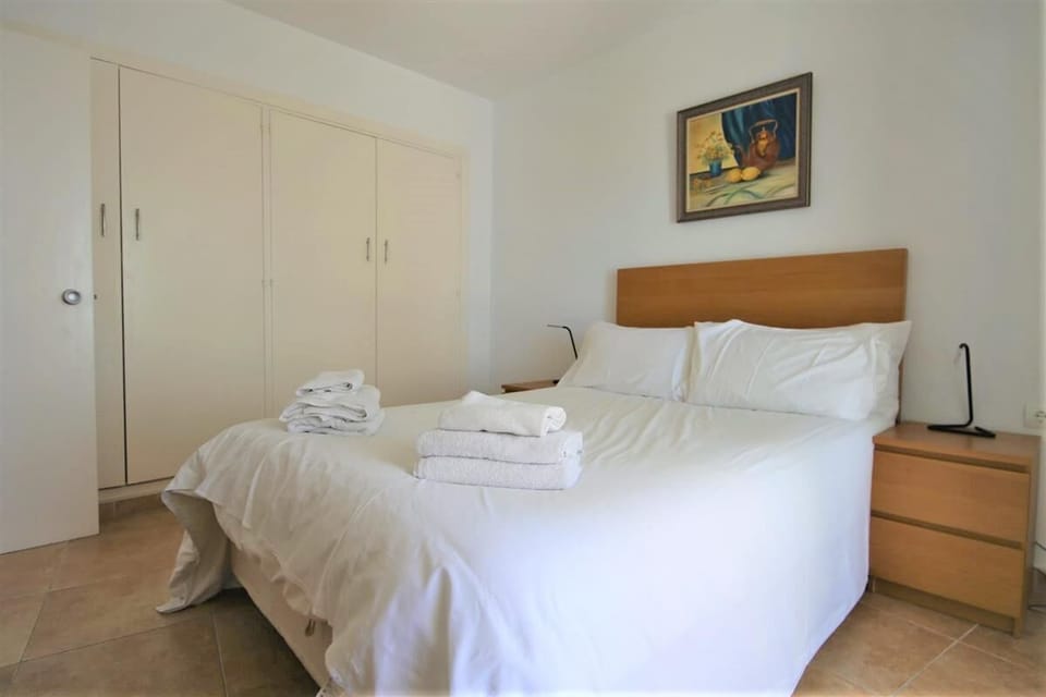 Master bedroom has air conditioning and lots of space inside the built-in wardrobe