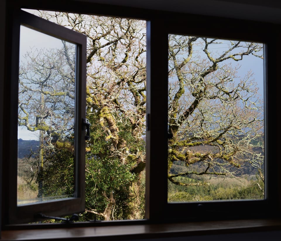 A view across the car park to from a front bedroom window