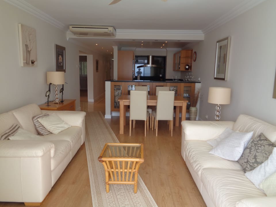 Living and dining room from the balcony