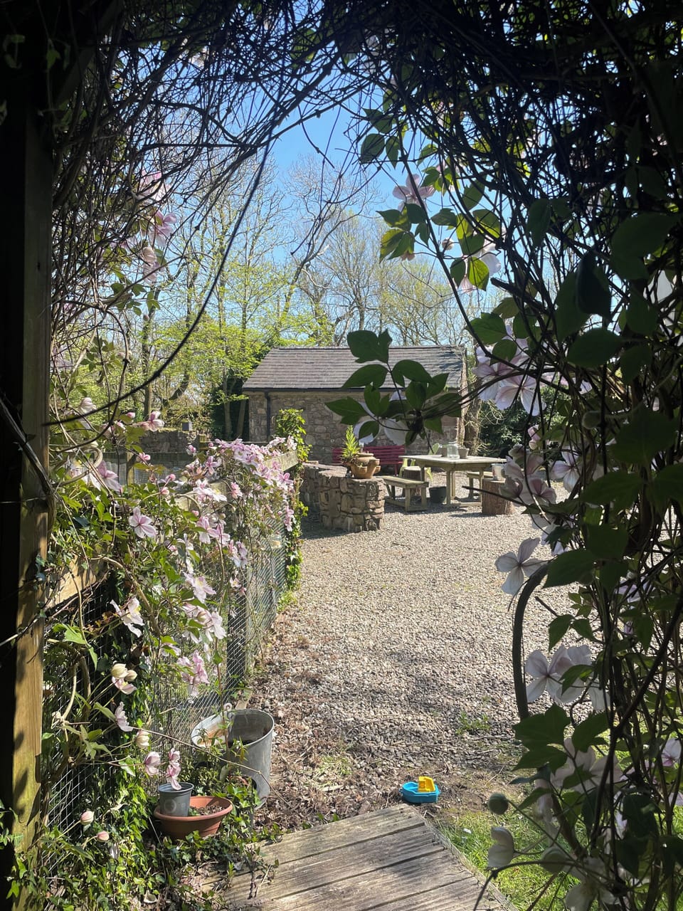 Looking out from the gazebo