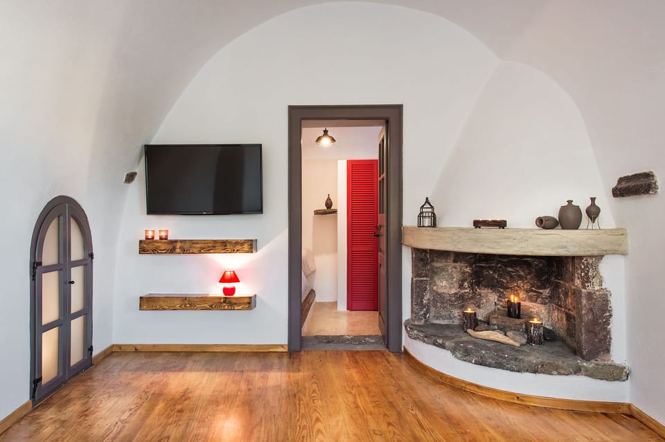 The "L" House - The Master Bedroom from Fireplace Living Room