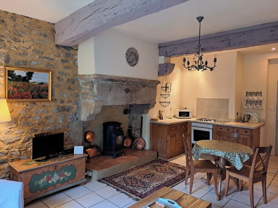 Dining area and kitchen