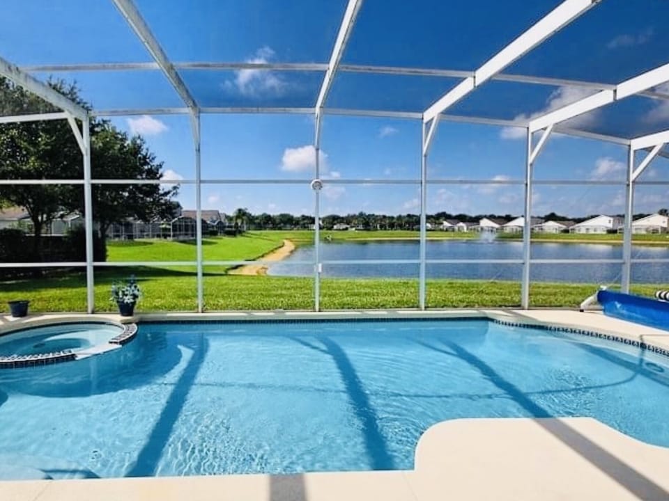 View of the lake from our south facing pool area