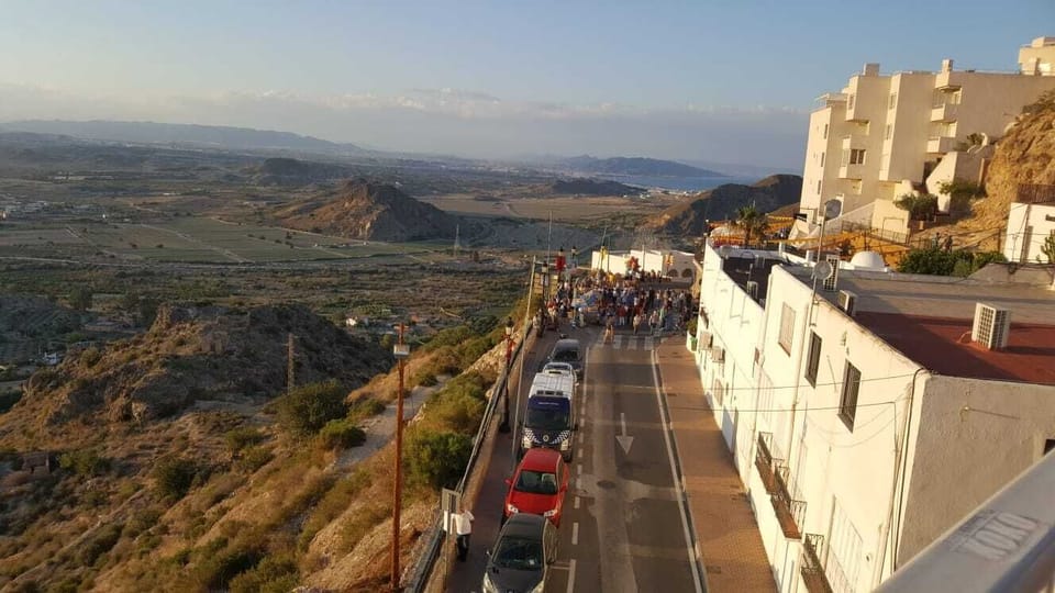 View from. Mojacar Pueblo in the direction of Mojacar Playa