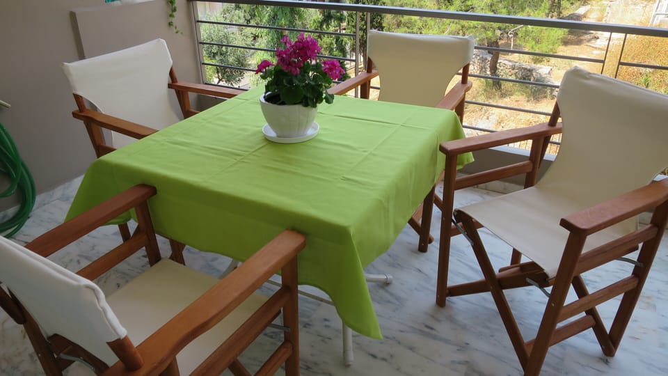 balcony at front of apartment facing street