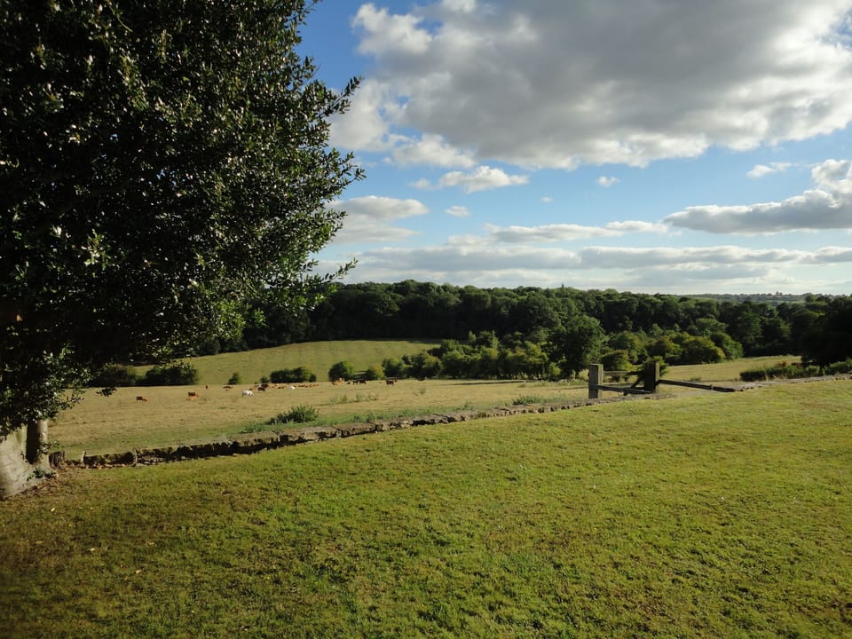 The garden with views over the Meden Valley