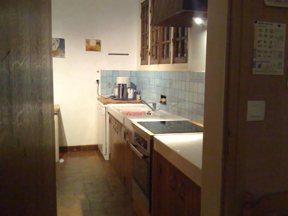 the kitchen