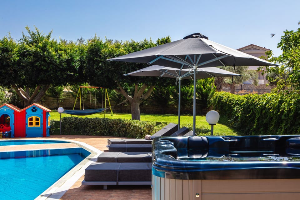 The hot tub can accommodate up to 4 guests