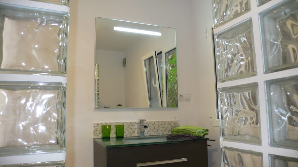View out from the shower area