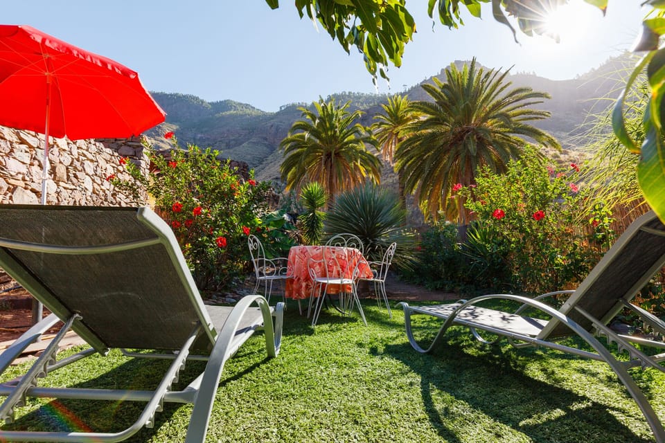 view from the enclosed private garden of Casa La Pintora, "the painter´s house"