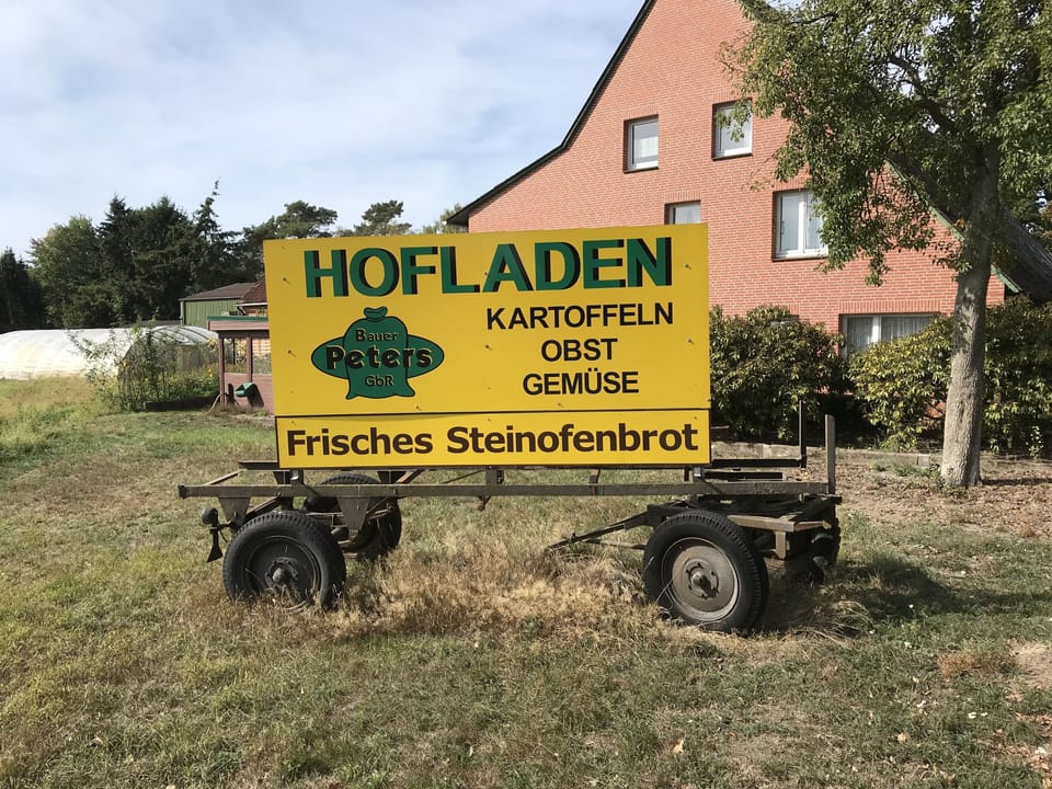 Farm shop in the village (about 500m away)