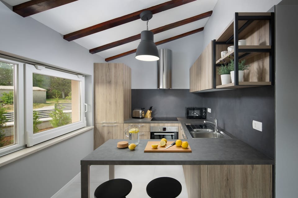 Fully equipped new kitchen on the first floor