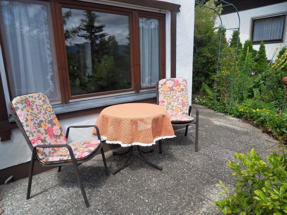 South-facing terrace